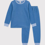Petit Bateau - Fluwelen pyjama - Blauw