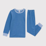 Petit Bateau - Fluwelen pyjama - Blauw