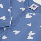 Petit Bateau - Slaappakje - Blauw met hartjes