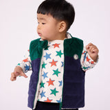 Petit Bateau - Omkeerbaar mouwloos jasje - Blauw/groen