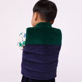 Petit Bateau - Omkeerbaar mouwloos jasje - Blauw/groen