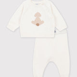 Petit Bateau - Gebreid babysetje met hondje