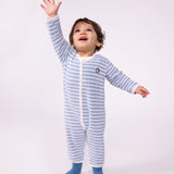 Petit Bateau - Slaappakje - Blauw met streepjes