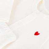 Petit Bateau - Babysetje - Wit met hartje