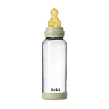 BIBS Zuigfles in glas - Latex - 240ml - Sage