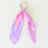 Speelzijde - Natuurlijke Babybijtring - Roze/Paars