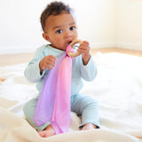 Speelzijde - Natuurlijke Babybijtring - Roze/Paars