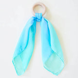 Speelzijde - Natuurlijke Babybijtring - Groen/Blauw