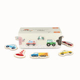 Tix&Mix - Houten magneetset - Voertuigen - 20 stuks