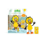 Glo pals - Lichtgevende sensorische kubussen voor in bad of sensorisch spel + Poppetje - Bigbird