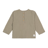 Lassig - Mousseline t-shirt lange mouwen - Olijf