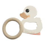 Kawan duck bijtspeelgoed + bijtring - Zand