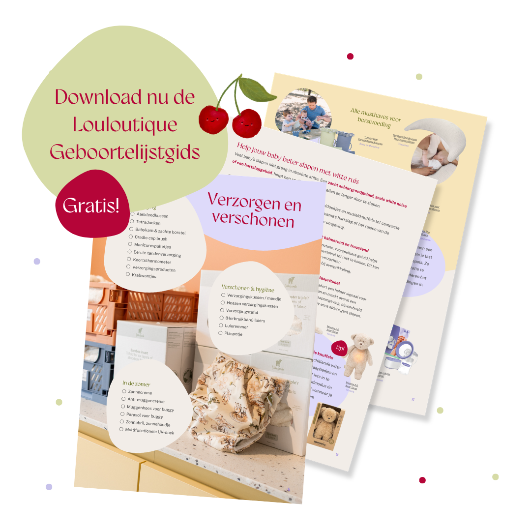 Geboortelijst tips en geboortelijstje inspiratie bij Louloutique, babywinkel in West-Vlaanderen. Geboortelijstgids nu gratis downloaden!