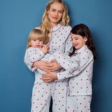 Petit Bateau - Pyjama - Streepjes met hartjes - Kinderen