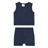 Lassig - Mouwloos setje - Marine Blauw