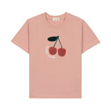 Lassig - Tshirt Smile GOTS - Roze Kers