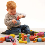 Regenboog houten schalen (7 stuks)