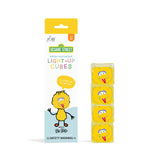 Glo pals - Lichtgevende sensorische kubussen voor in bad of sensorisch spel - Bigbird (4stuks)