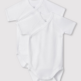 Petit Bateau - Overslagbodies Wit (2pack)