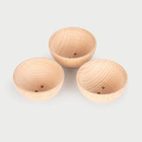Natuurlijke houten schalen (70mm) - 3pack
