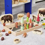 Tickit - Houten Dieren Bosblokken - 15 Stuks