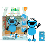 Glo pals - Lichtgevende sensorische kubussen voor in bad of sensorisch spel + Poppetje - Cookie
