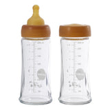 Hevea fles met brede hals 250ml (2 pack) - Natural
