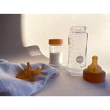 Hevea fles met brede hals 250ml (2 pack) - Natural