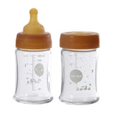 Hevea fles met brede hals 150ml (2 pack) - Natural