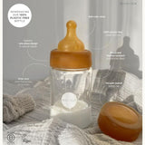 Hevea fles met brede hals 150ml (2 pack) - Natural