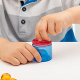 Doorschijnende kleurenpotten