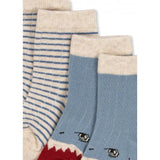 Konges - 2 Pack Sokken - Streepjes & Haai