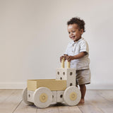 Modu - Activiteitenspeelgoed Loopwagen - Sand Grey / Honey Yellow