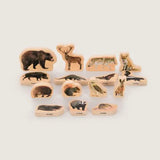 Tickit - Houten Dieren Bosblokken - 15 Stuks