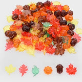 Tickit - Transparante Blaadjes en Zaadjes Herfst - 120 Stuks