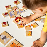 Tix&Mix - Houten Magneetpuzzel - Dieren (32 stuks)
