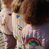 Juno Sequin Bomber Jacket - Regenboog Lila