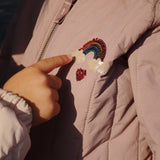 Juno Sequin Bomber Jacket - Regenboog Lila