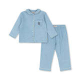 Konges - Zachte Jerseypyjama - Blauw