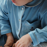 Konges - Zachte Jerseypyjama - Blauw