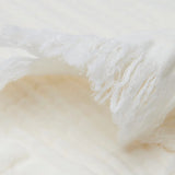 Jollein - Wiegdeken Fringe Muslin Ivory- 75x100