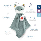 Knuffeldoekje met geluid Felix - grijs (witte ruis)